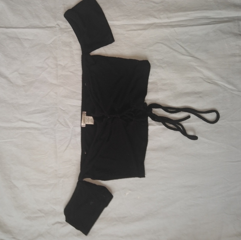 Lace up off the shoulder Bandeau/crop top